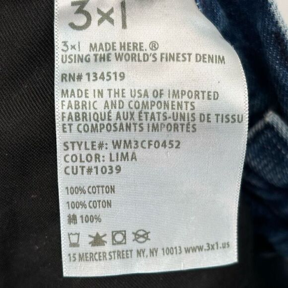 3X1 NYC Cropped Fringe Hem Button Fly Jeans Size 27 - Picture 9 of 9